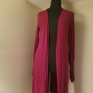 A Burgundy Long sleeved wrap